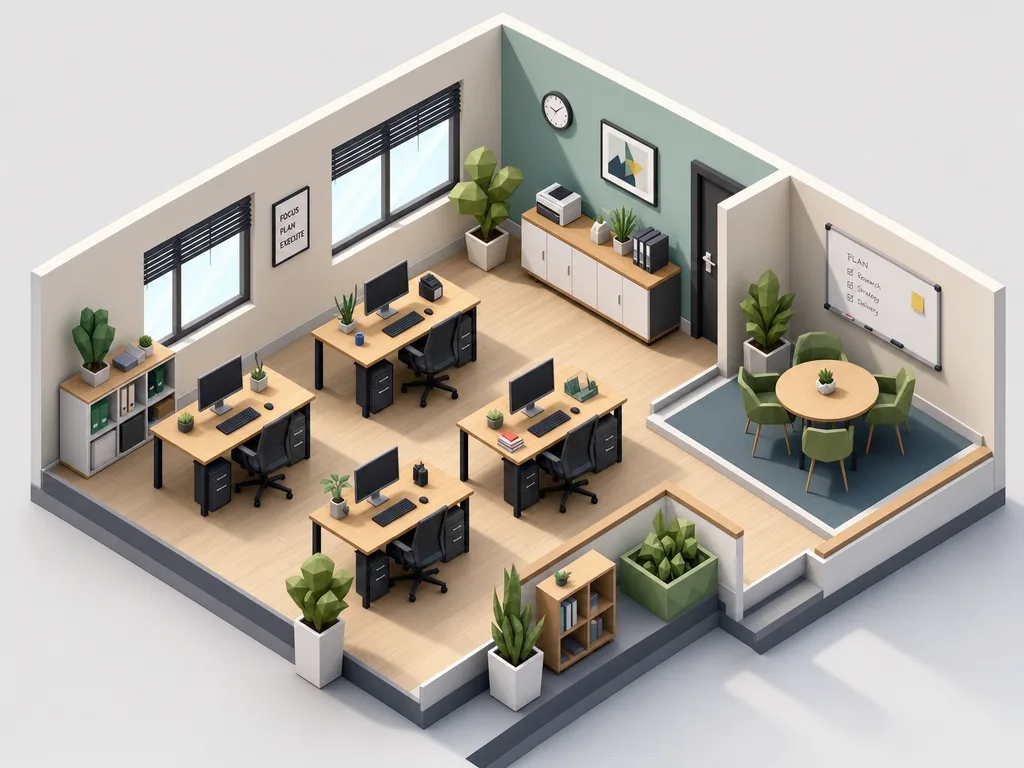 GPT Image 2: Isometric Office, sample 2