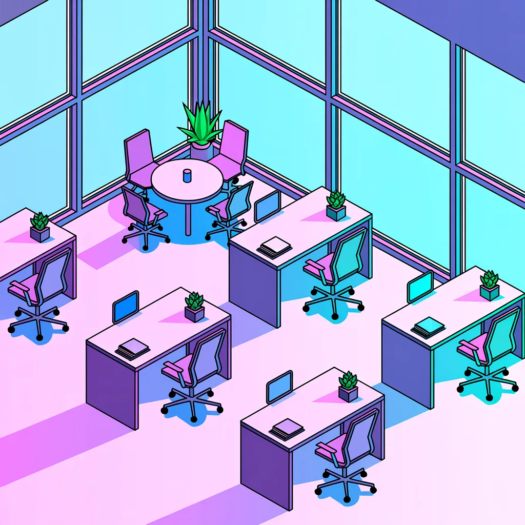Ideogram 3.0: Isometric Office, seed 1111