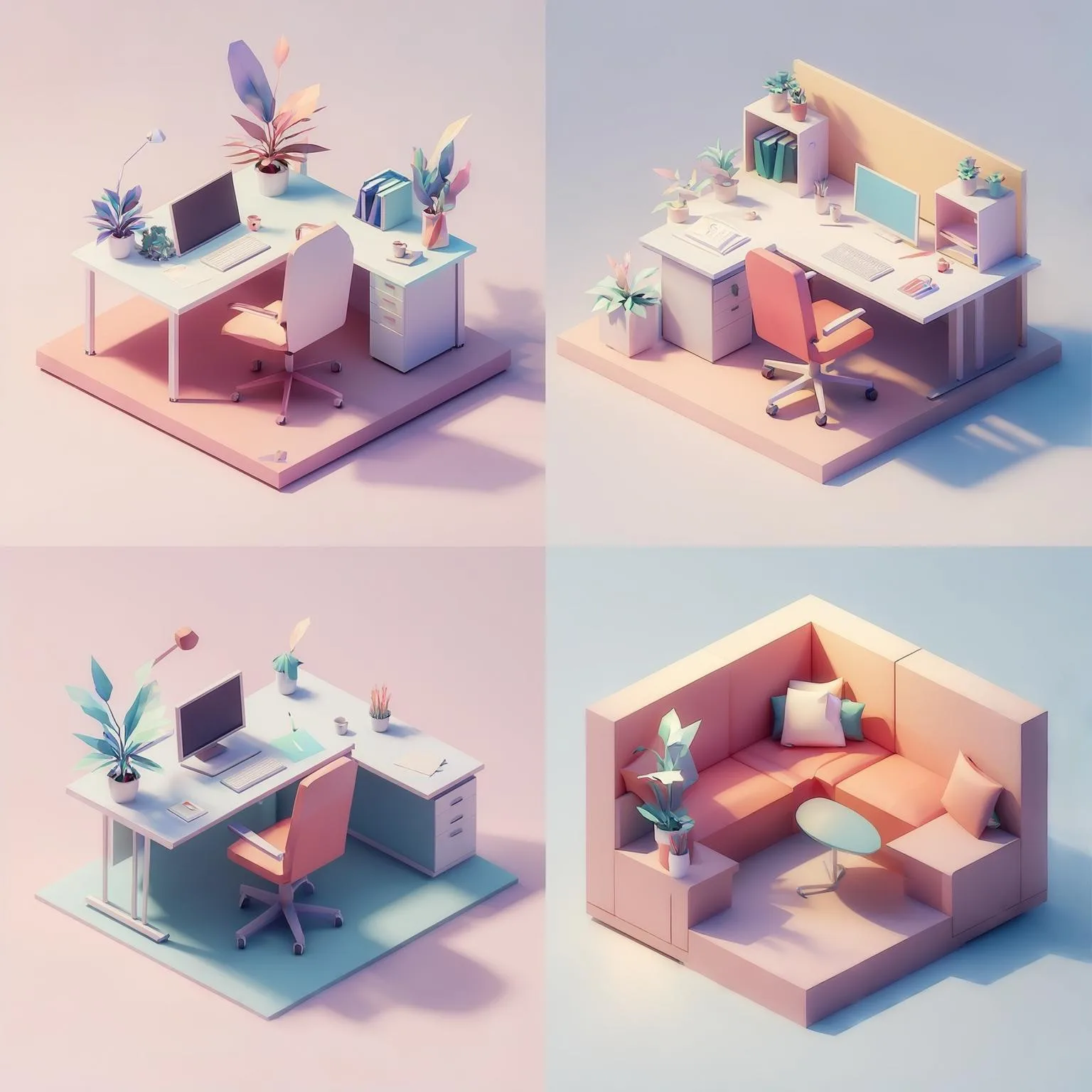 Luma Photon: Isometric Office, seed 2222