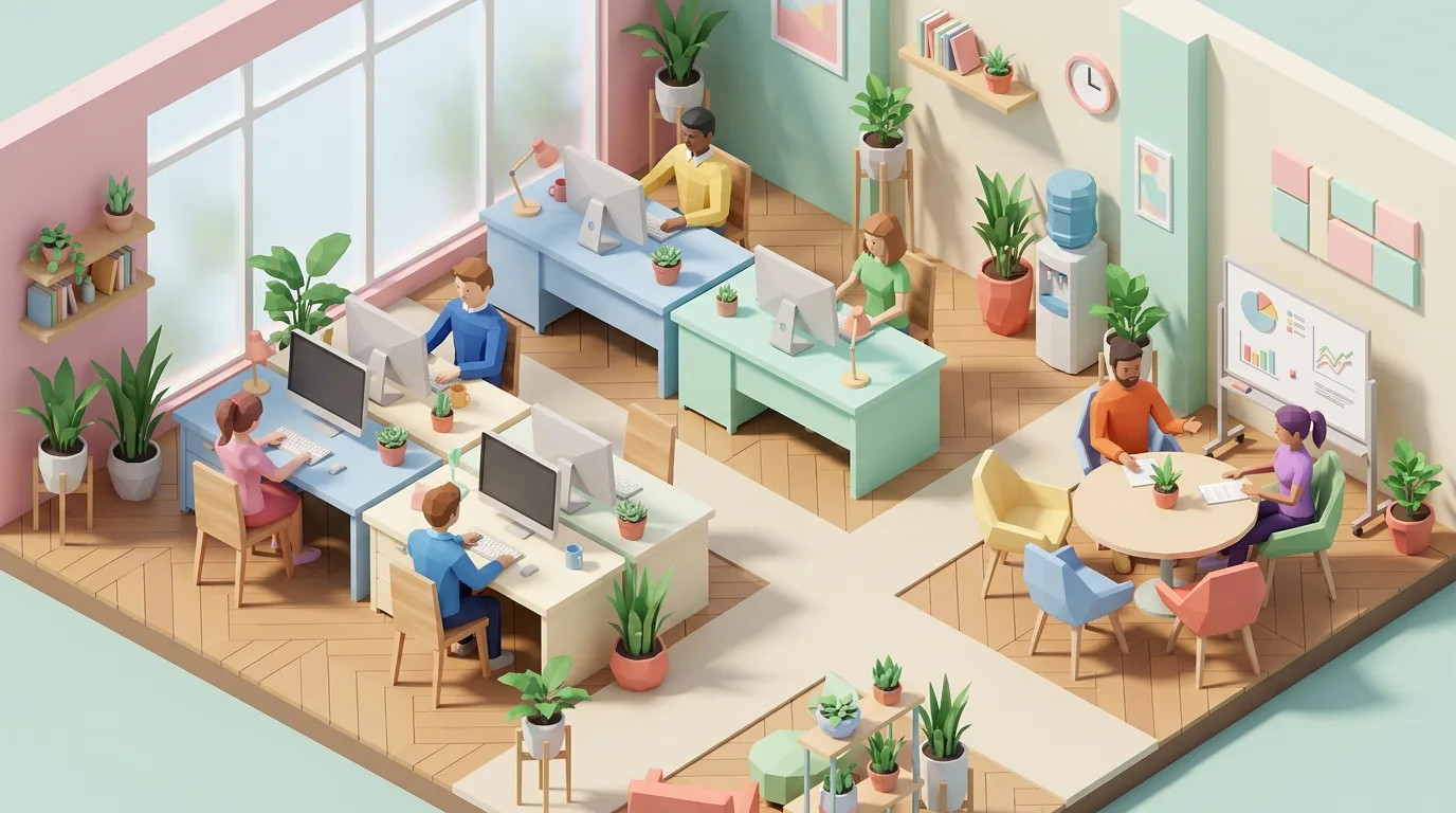 Nano Banana 2: Isometric Office, sample 1