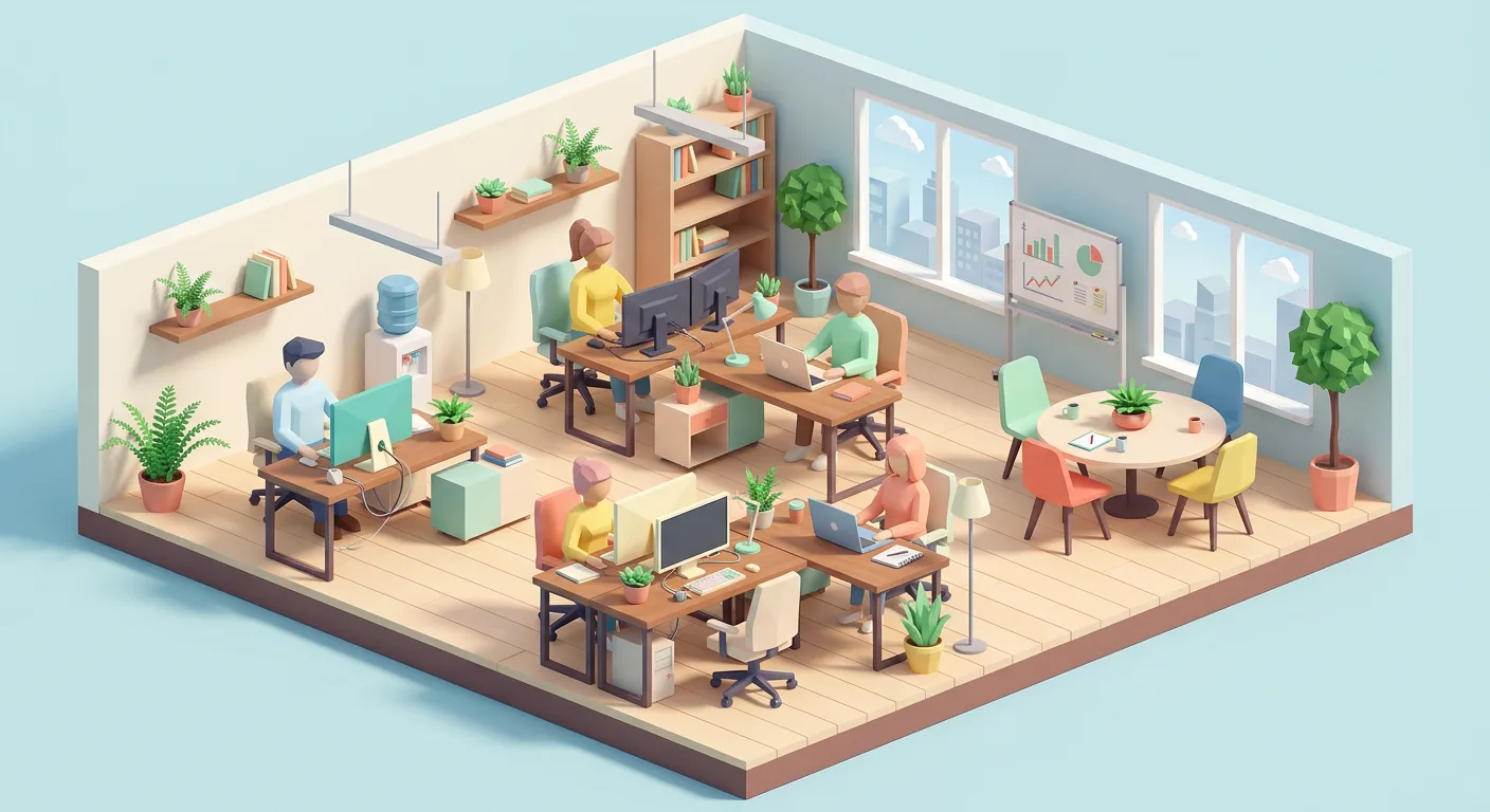 Nano Banana 2: Isometric Office, sample 3