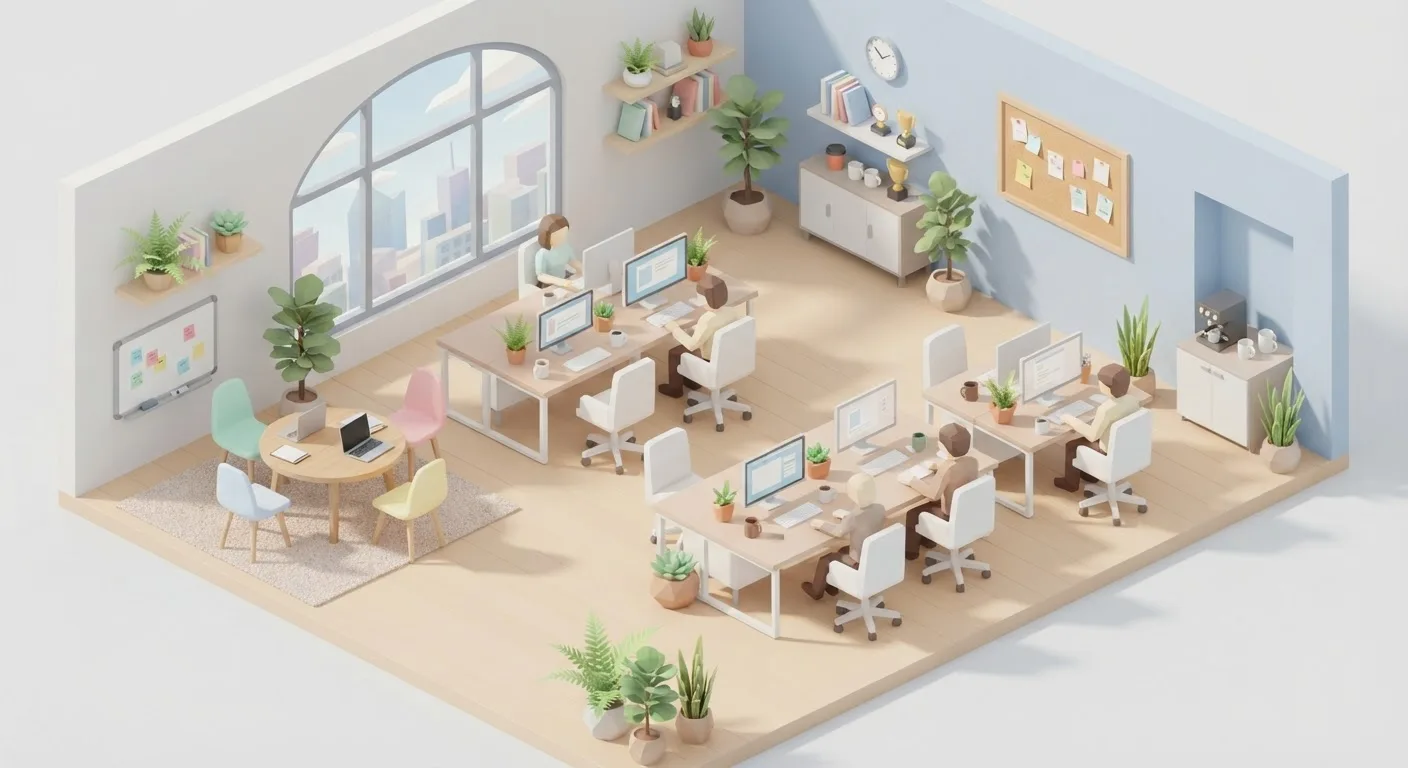 Nano Banana 2 Lite: Isometric Office, sample 1