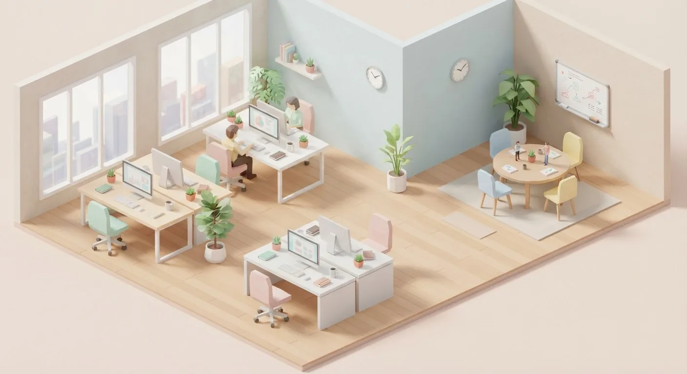 Nano Banana 2 Lite: Isometric Office, sample 3