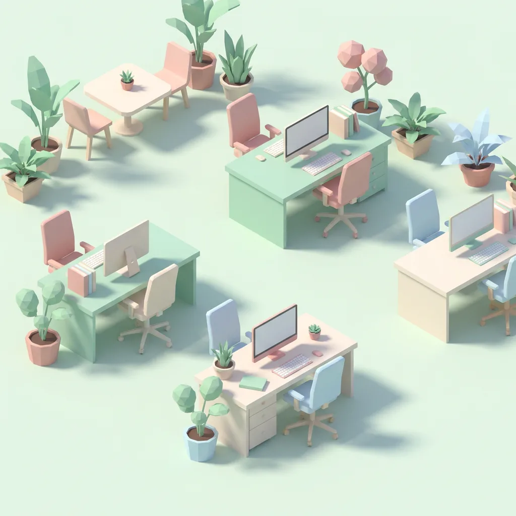 Nano Banana Pro: Isometric Office, sample 1