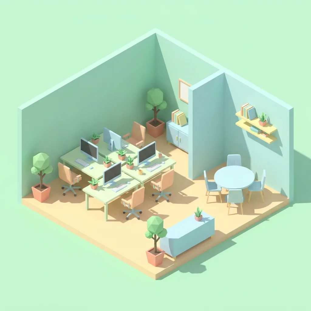 Nano Banana Pro: Isometric Office, sample 2