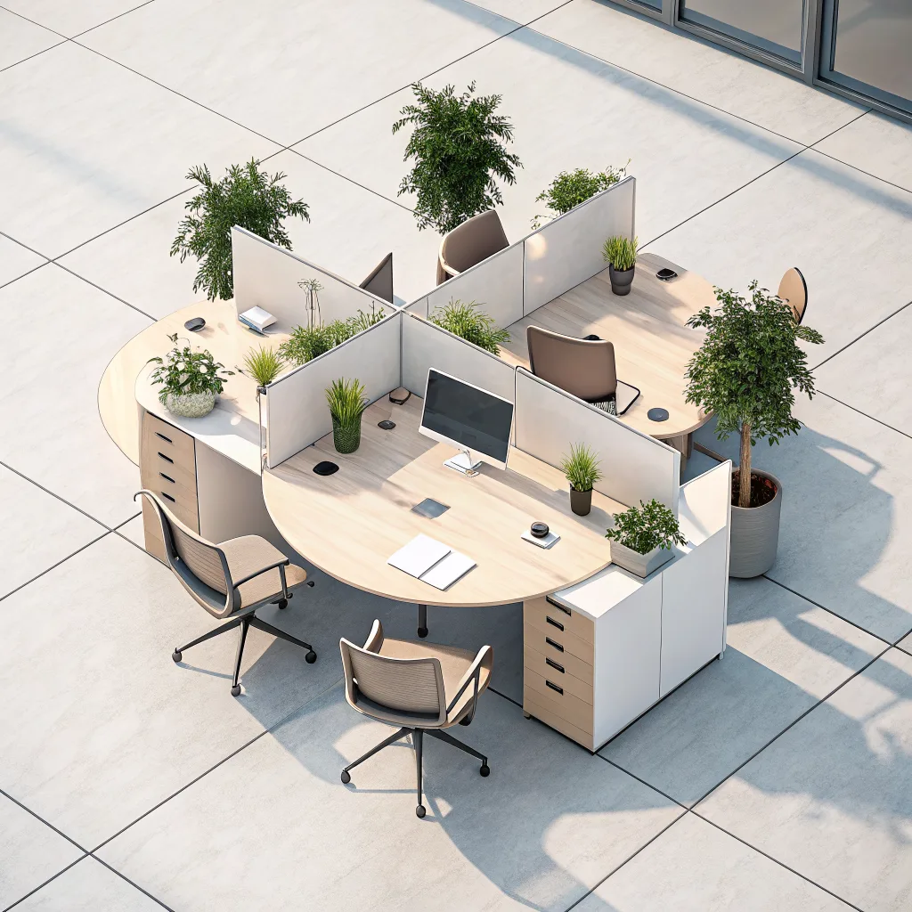 Recraft V3: Isometric Office, seed 2222