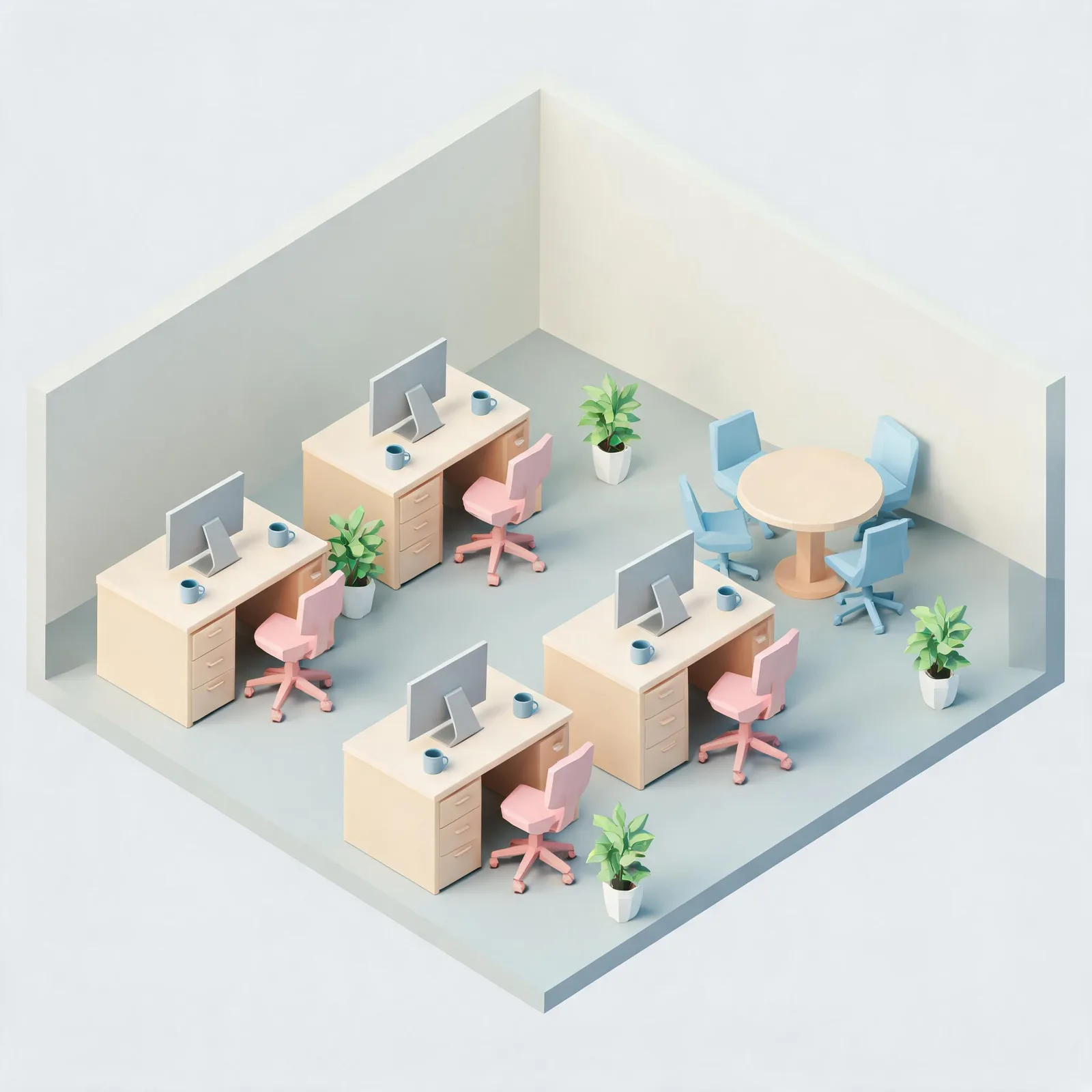Seedream 5.0 Lite: Isometric Office, seed 1111