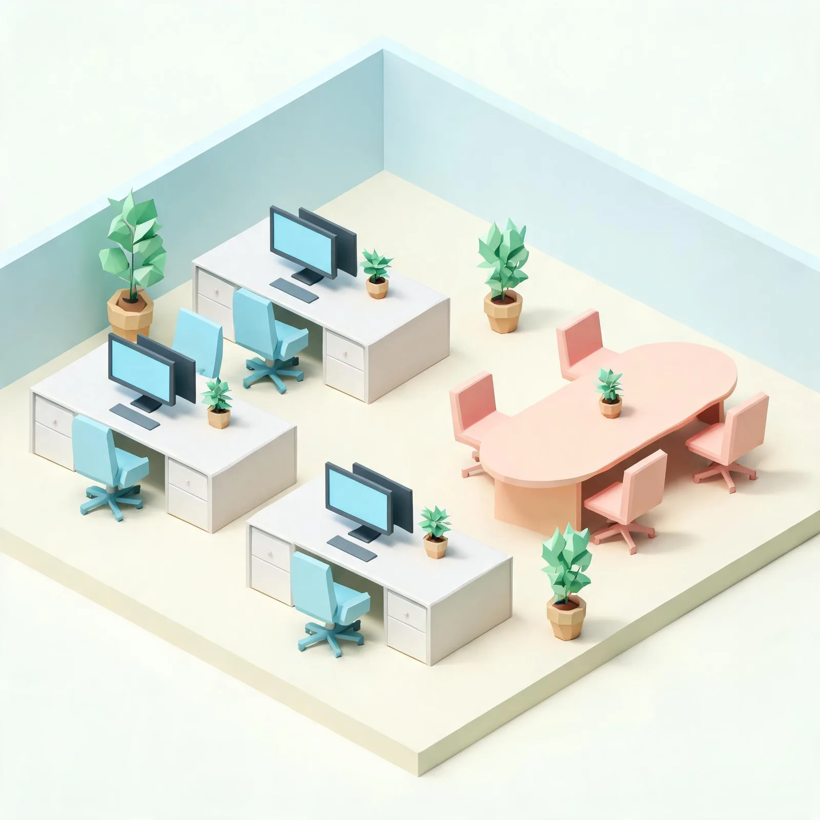 Seedream 5.0 Lite: Isometric Office, seed 3333