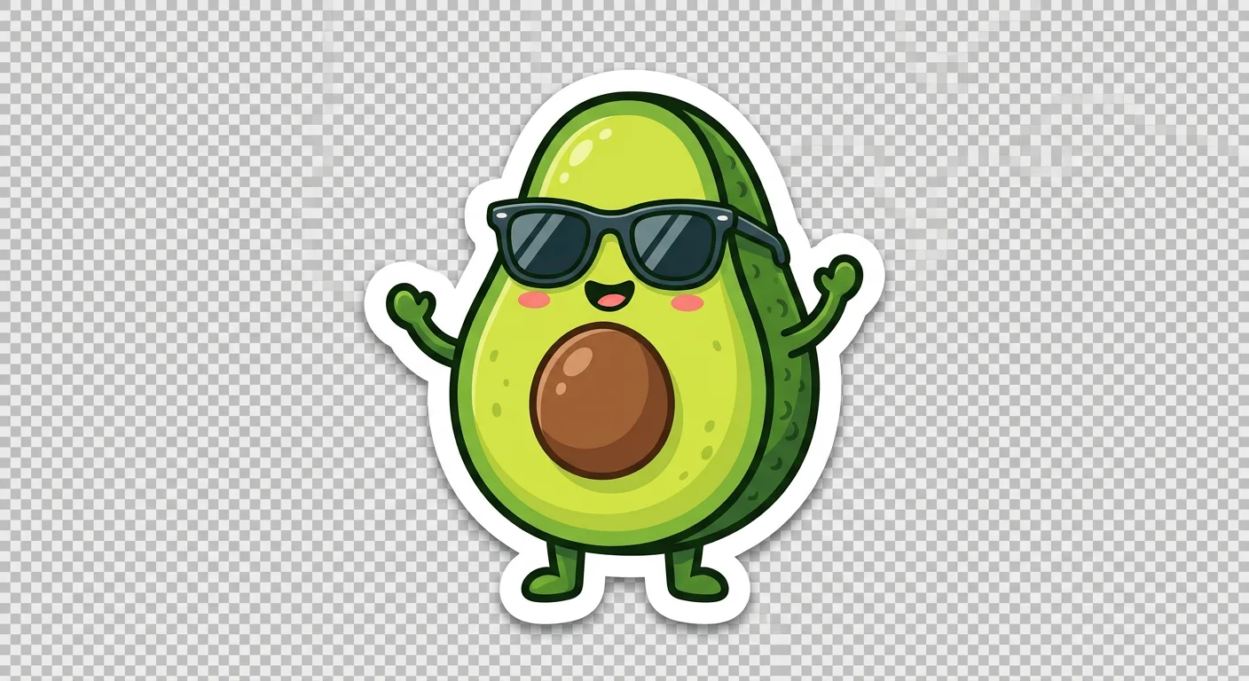 Nano Banana 2: die-cut sticker transparency test