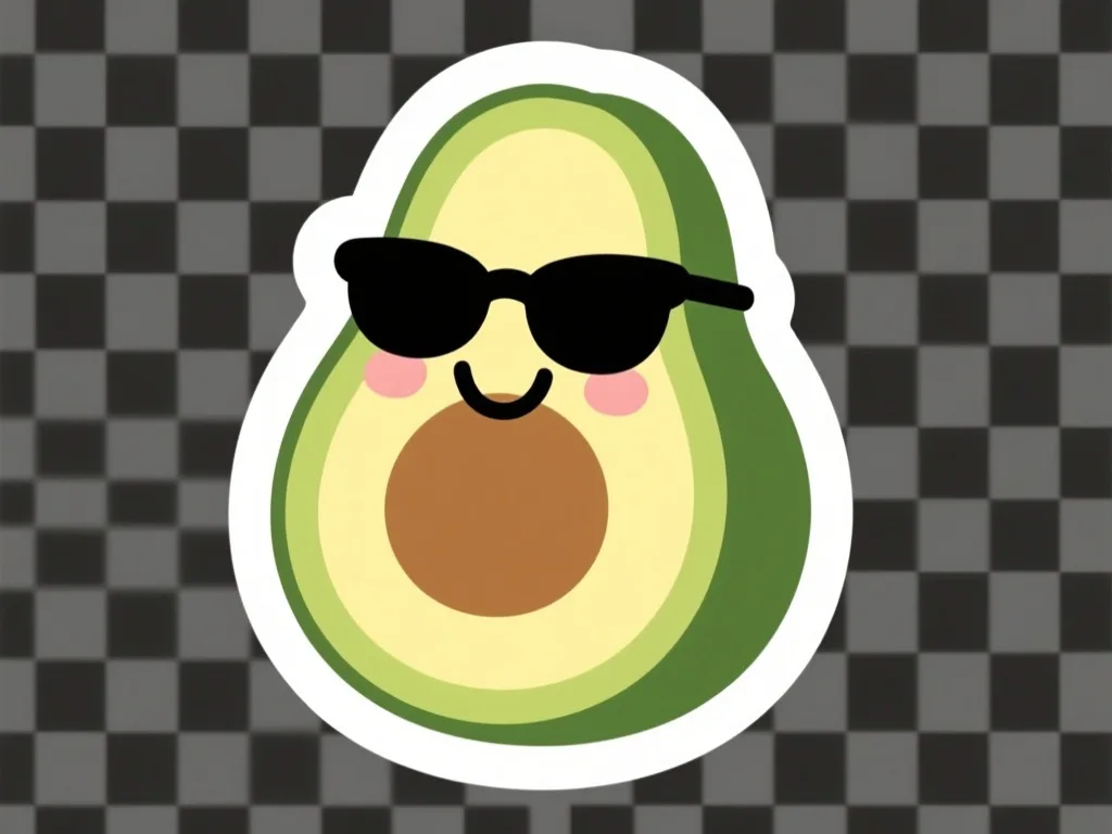 Qwen-Image: Die-Cut Sticker, seed 2222