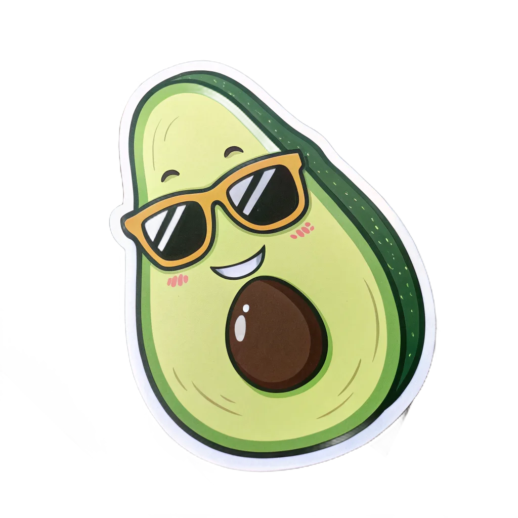 Recraft V3: Die-Cut Sticker, seed 2222