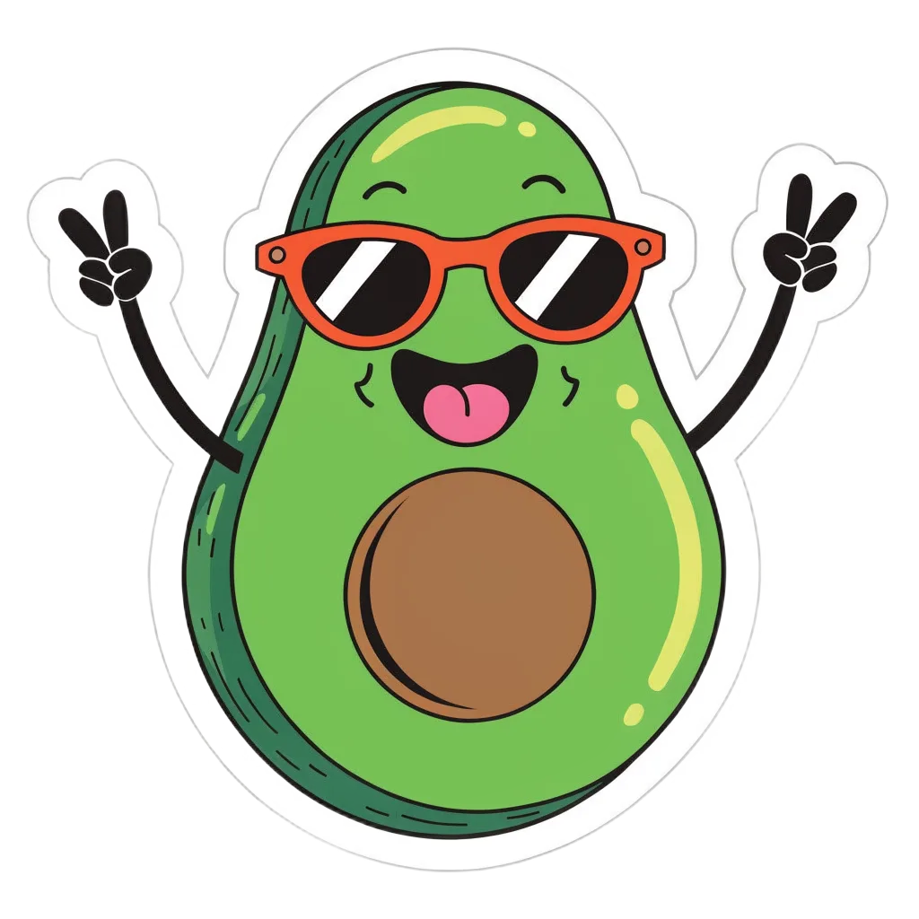 Recraft V4.1: Die-Cut Sticker, sample 3