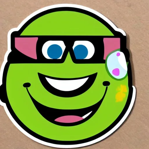 Stable Diffusion 1.5: die-cut sticker transparency test