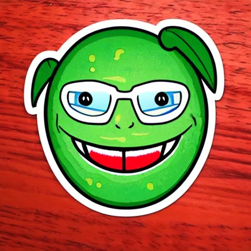 Stable Diffusion 1.5: Die-Cut Sticker, seed 3333
