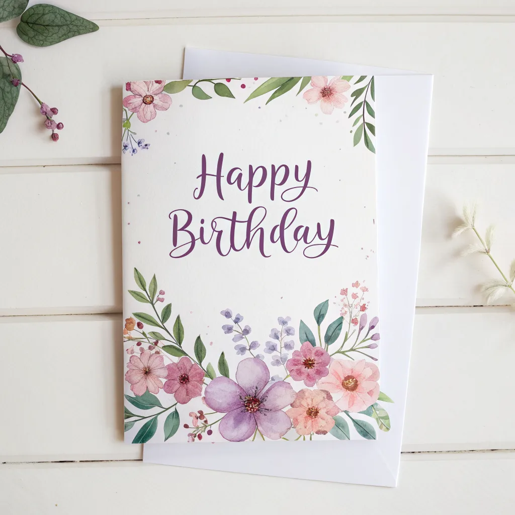 Recraft V3: Greeting Card, seed 2222