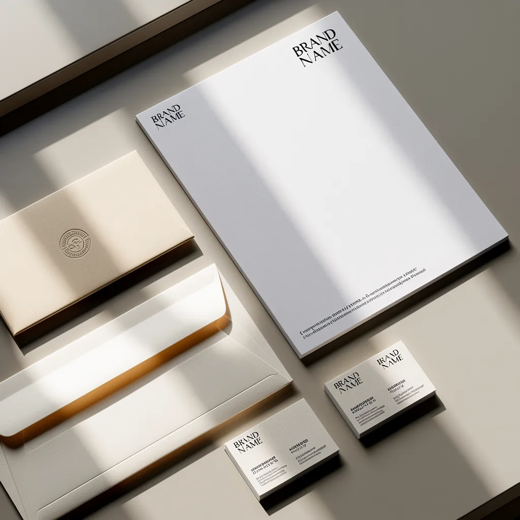 Ideogram 3.0: Stationery Mockup, seed 2222