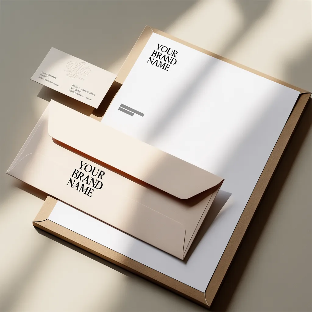 Ideogram 3.0: Stationery Mockup, seed 3333