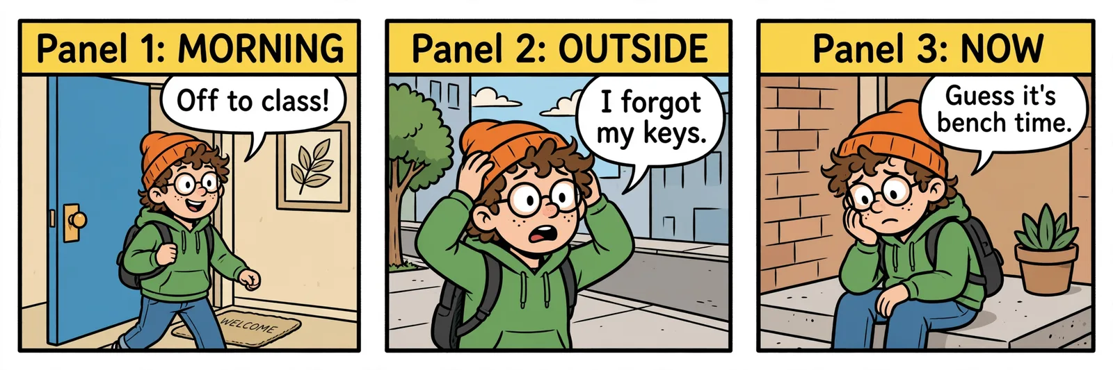 Muse Image: Three-Panel Comic, sample 1