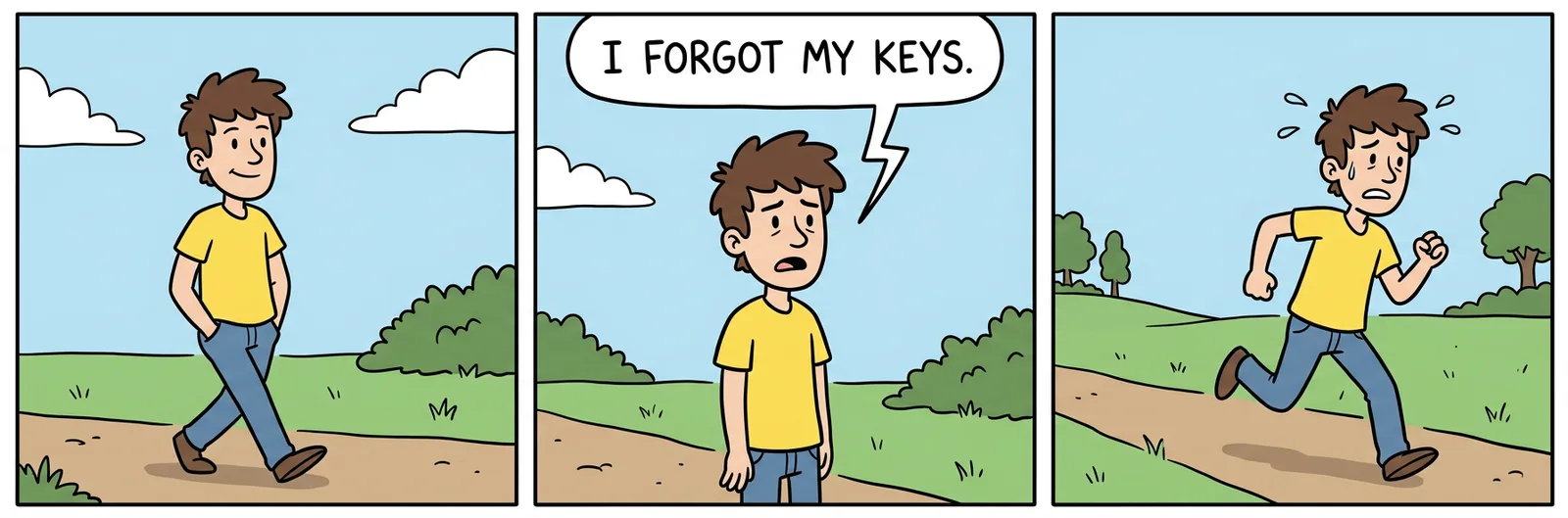 Nano Banana 2: Three-Panel Comic, sample 1