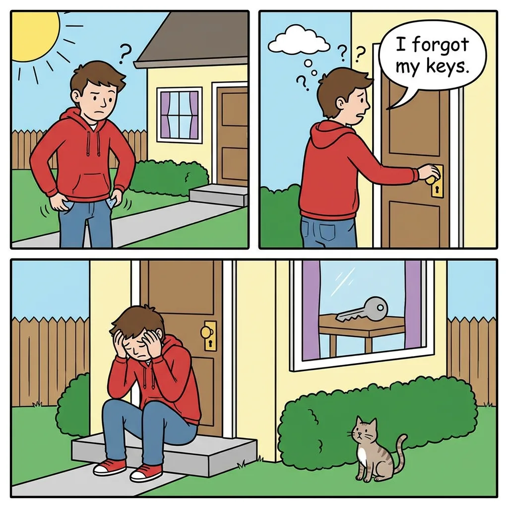 Nano Banana Pro: Three-Panel Comic, sample 2