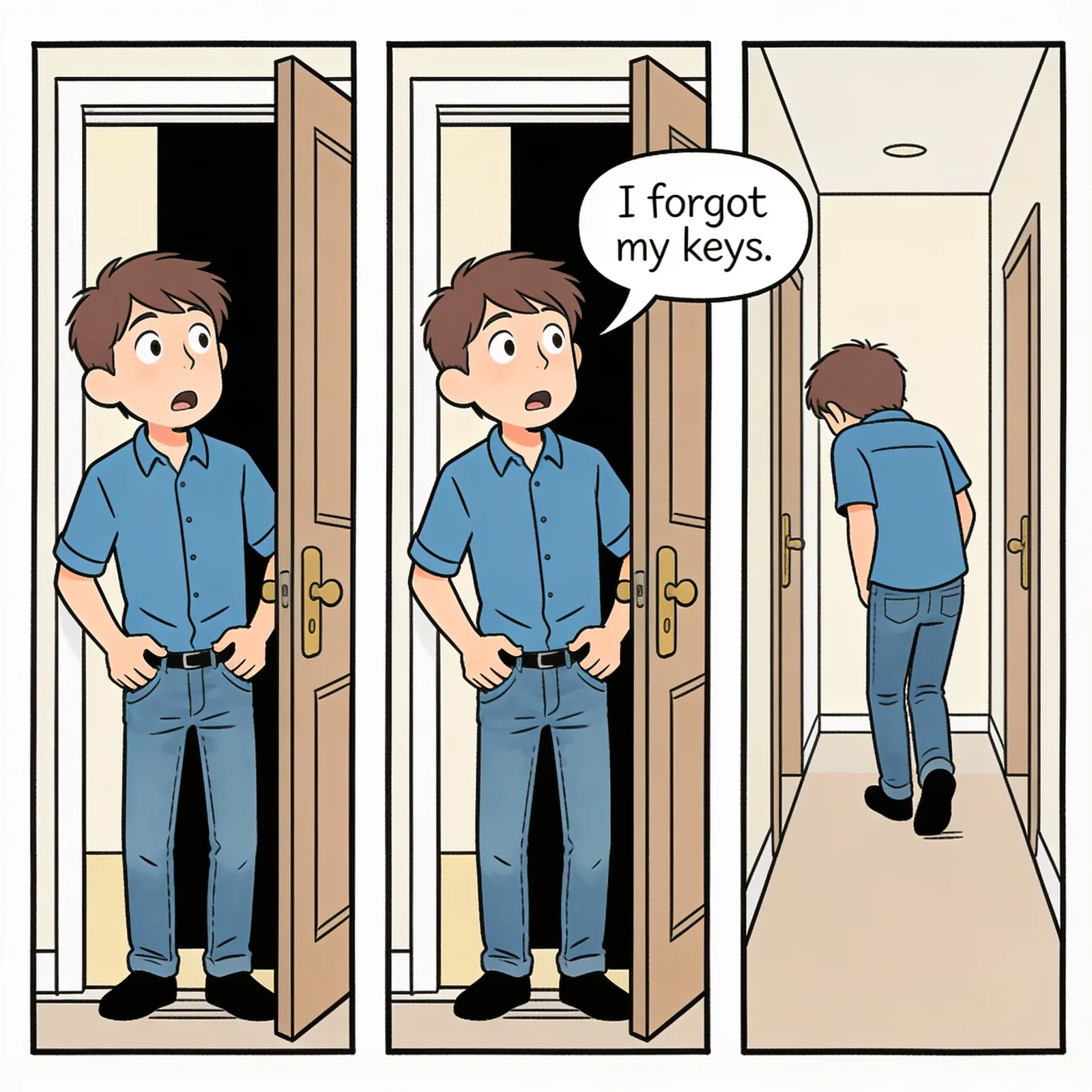 Seedream 4.5: Three-Panel Comic, seed 1111