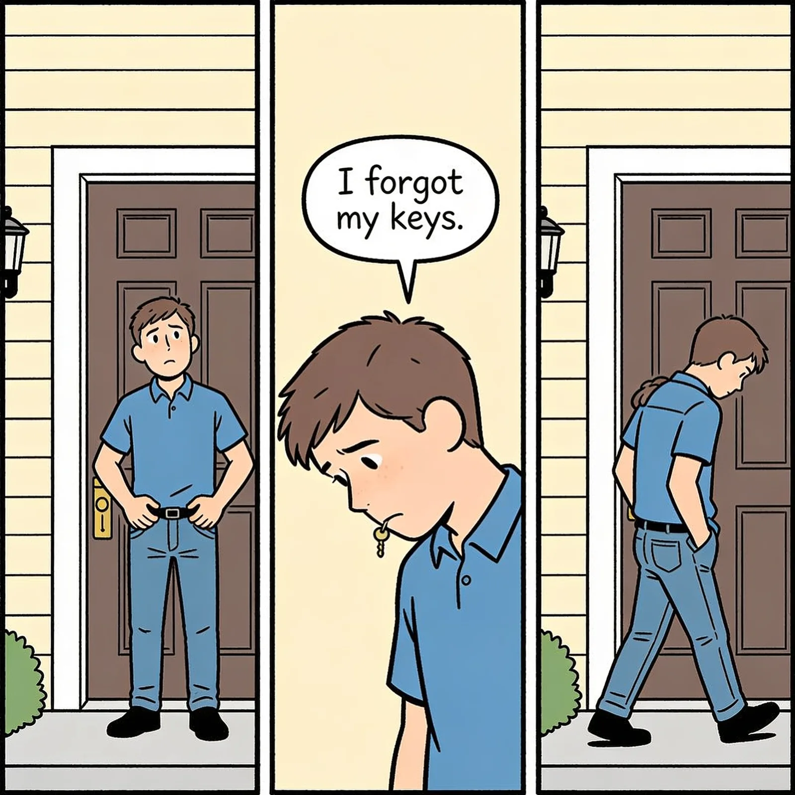 Seedream 4.5: Three-Panel Comic, seed 3333