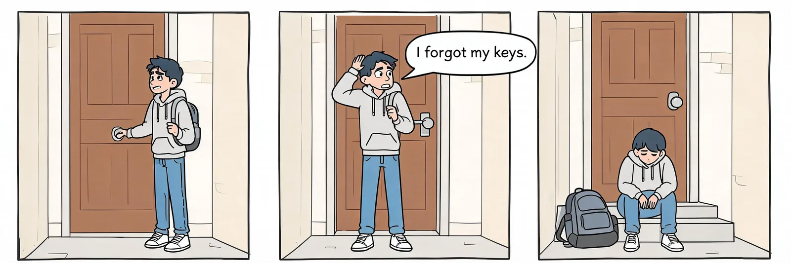 Seedream 5.0 Lite: Three-Panel Comic, seed 1111