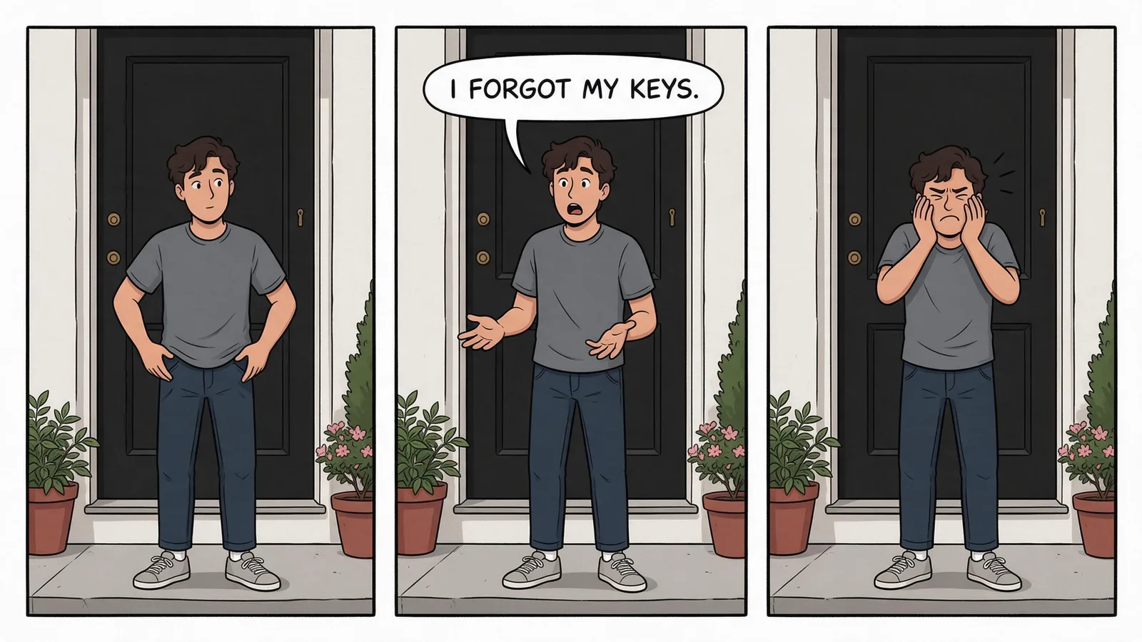 Seedream 5.0 Pro: Three-Panel Comic, seed 3333