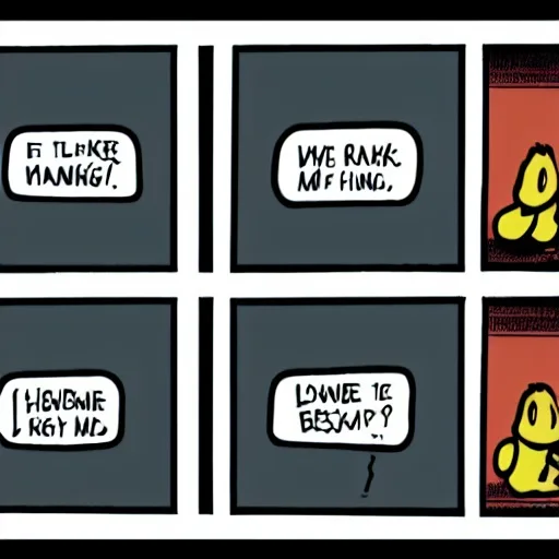 Stable Diffusion 1.5: Three-Panel Comic, seed 2222