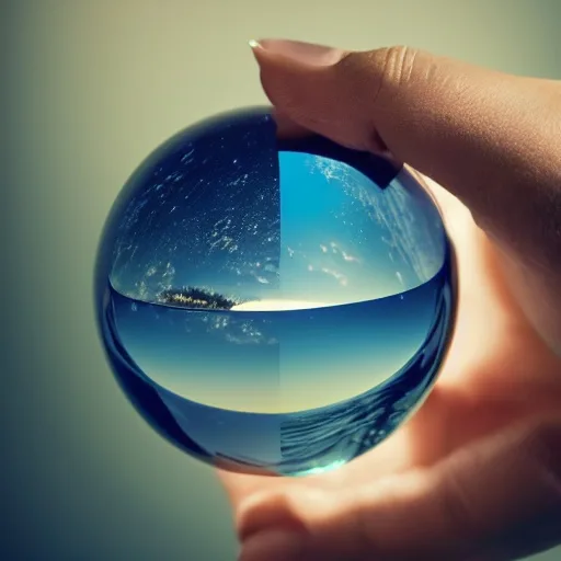 Stable Diffusion 1.5: Hand Holding a Sphere, seed 1111