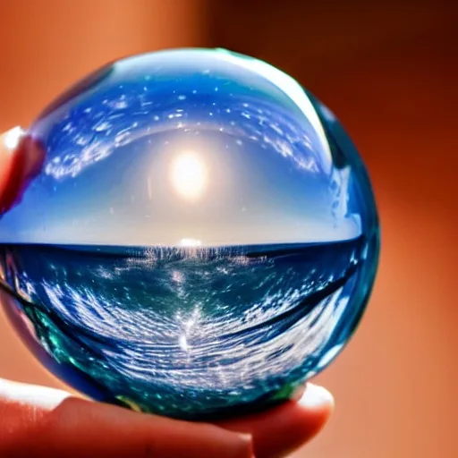 Stable Diffusion 1.5: Hand Holding a Sphere, seed 2222