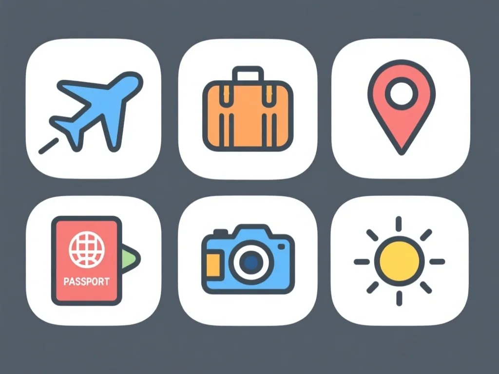 Qwen-Image: Icon Set, seed 1111