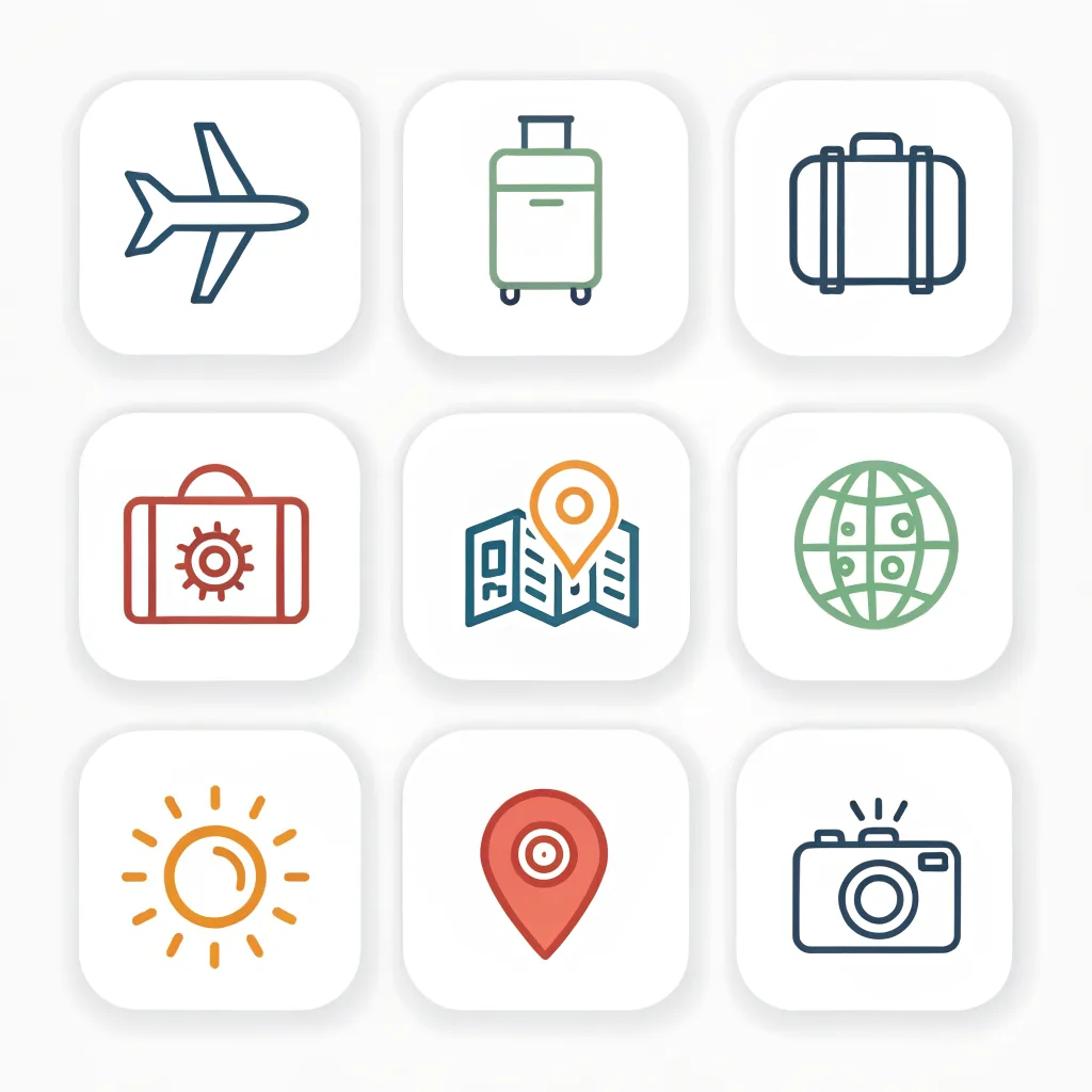 Recraft V3: Icon Set, seed 2222