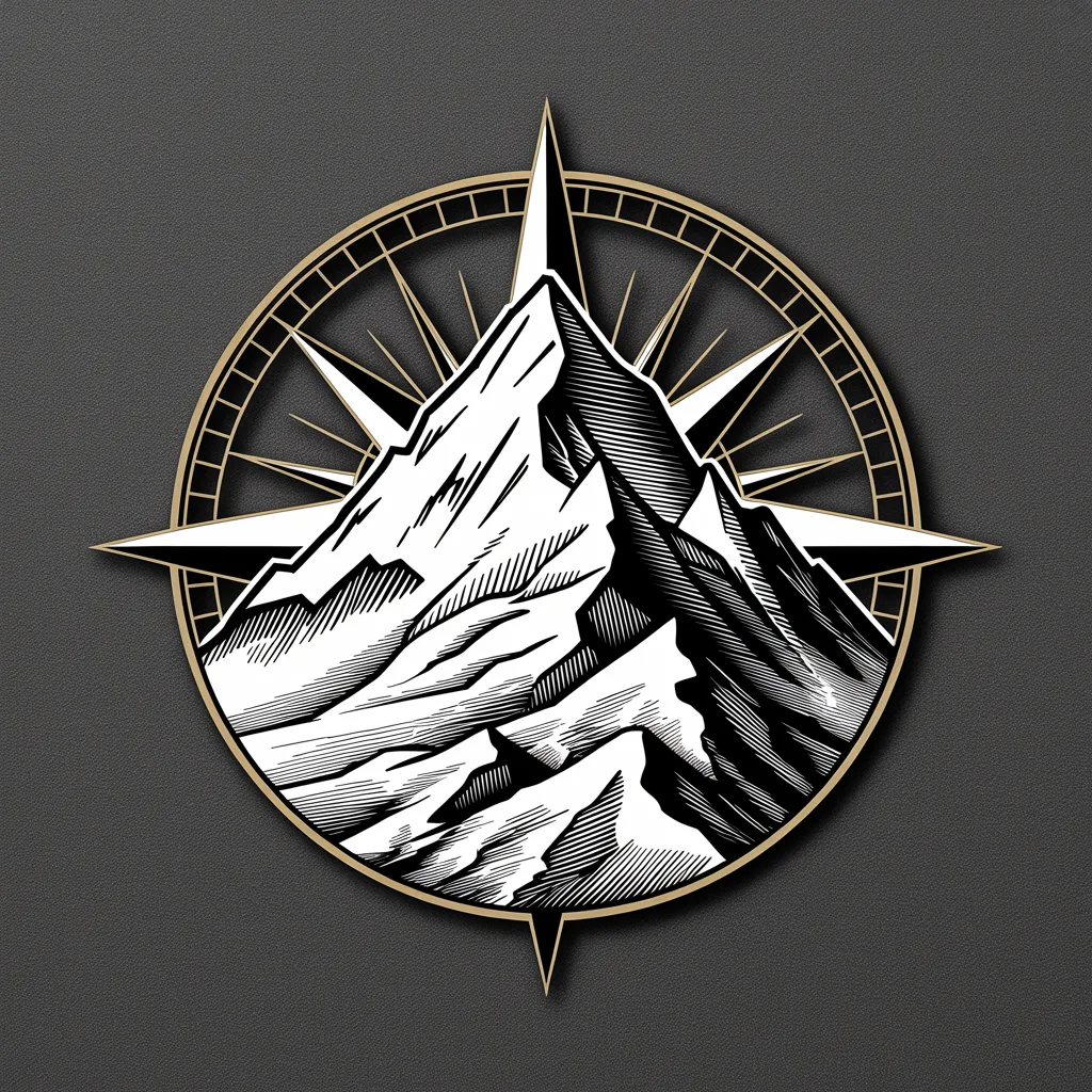 Ideogram 3.0: Monochrome Emblem, seed 3333