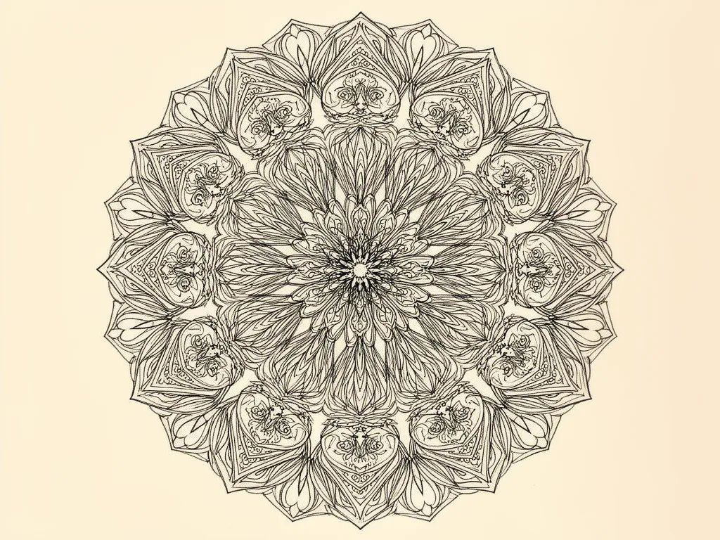 FLUX.2: Fine-Line Mandala, seed 2222
