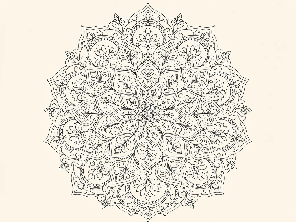 GPT Image 2: Fine-Line Mandala, sample 2