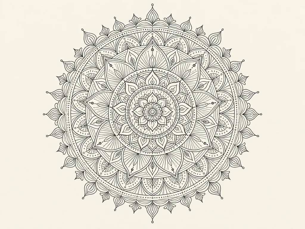 GPT Image 2.5 Flare: Fine-Line Mandala, sample 1