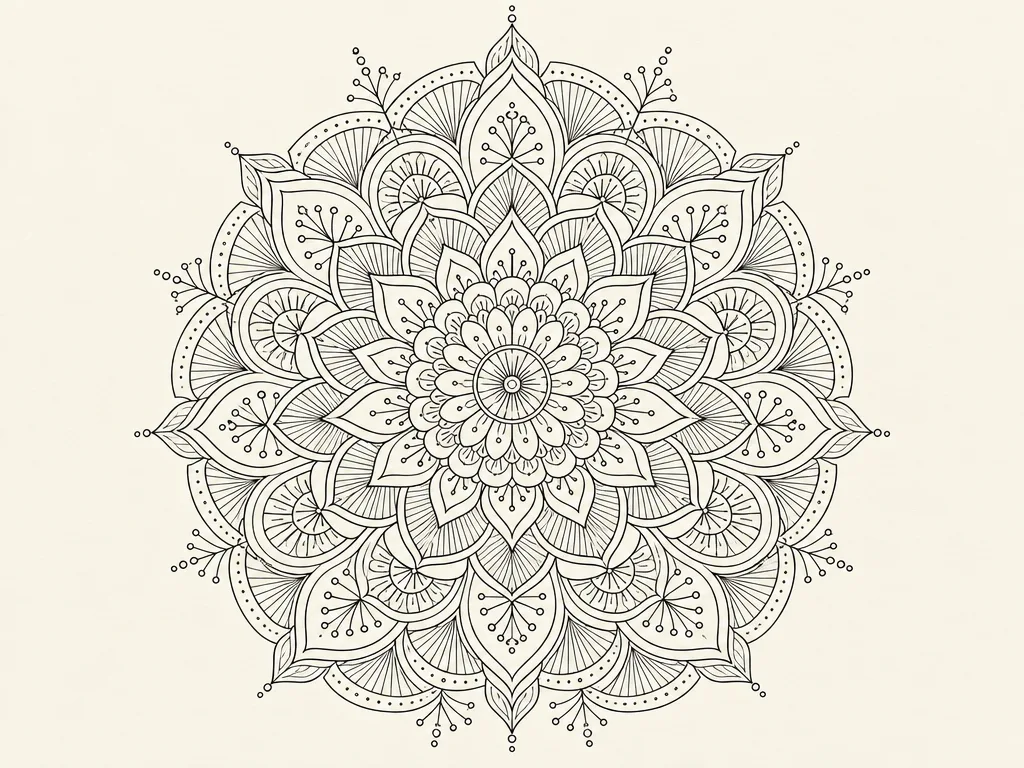 GPT Image 2.5 Flare: Fine-Line Mandala, sample 2
