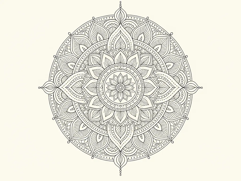 GPT Image 2.5 Flare: Fine-Line Mandala, sample 3