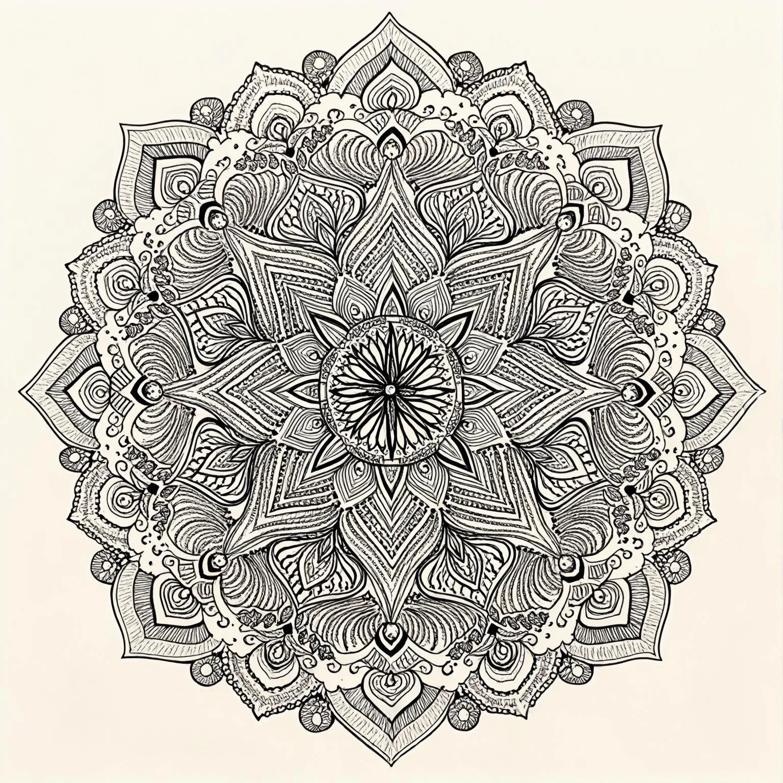 Luma Photon: Fine-Line Mandala, seed 3333