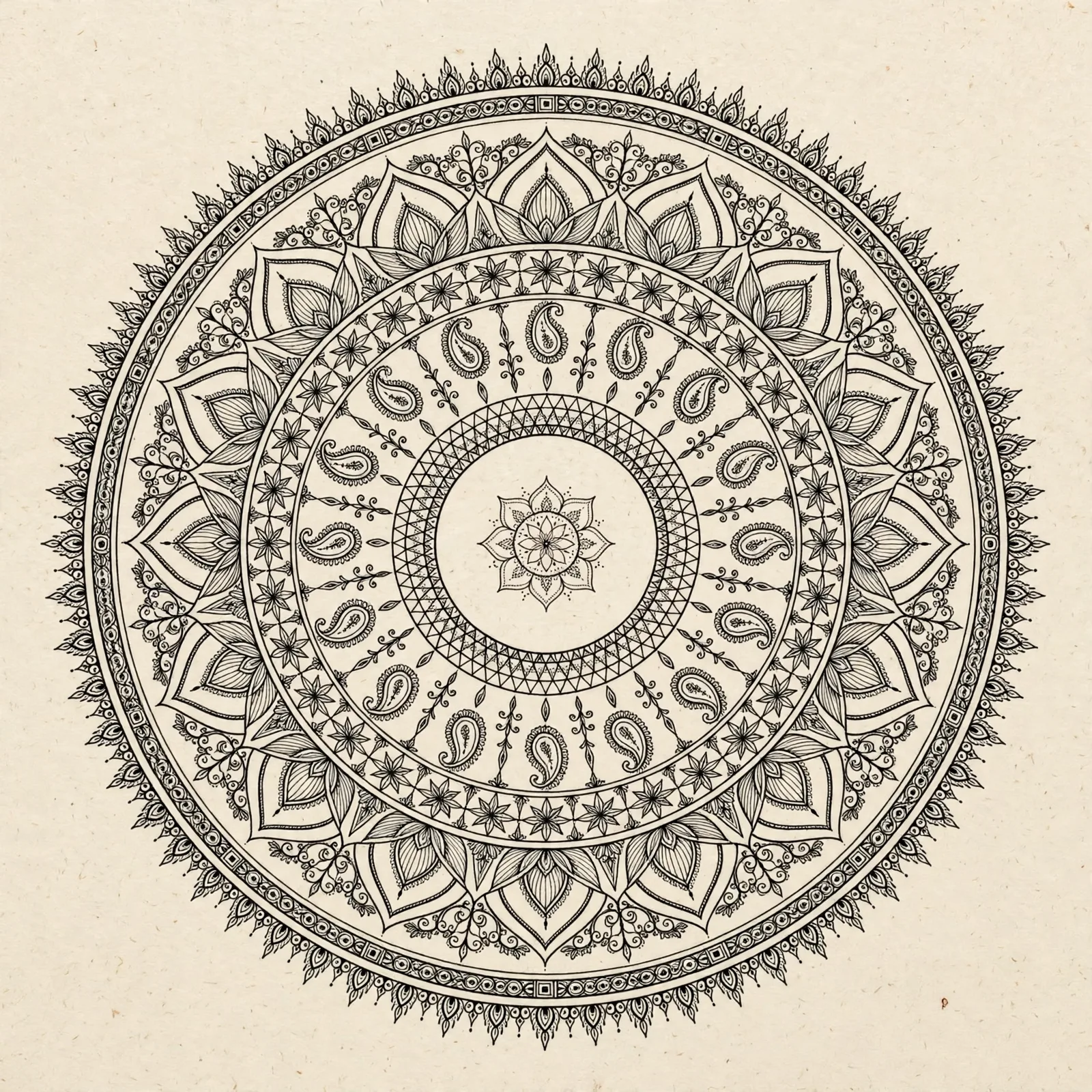 Muse Image: Fine-Line Mandala, sample 1