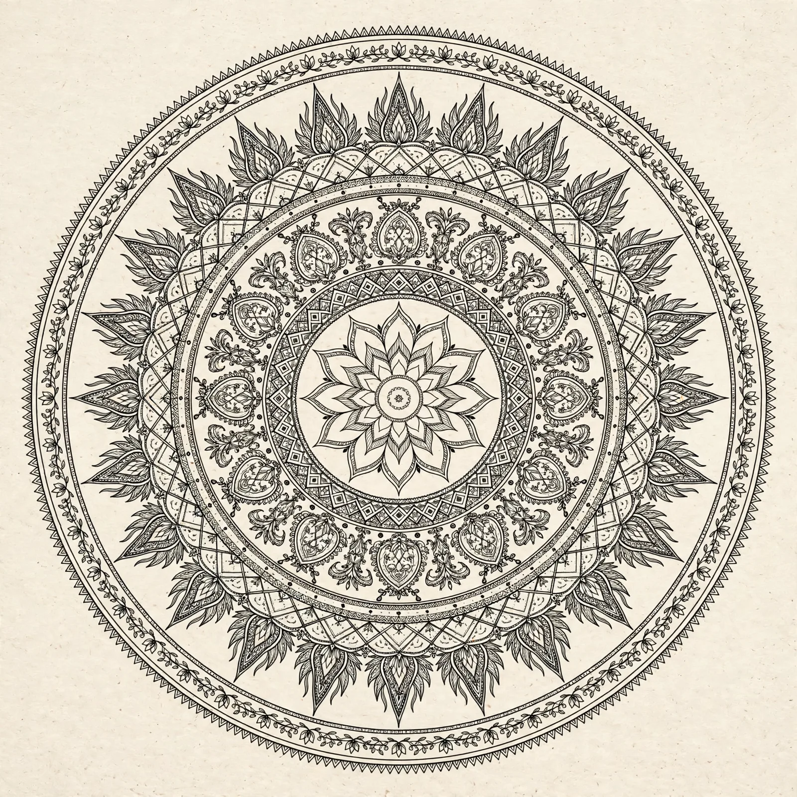 Muse Image: Fine-Line Mandala, sample 2