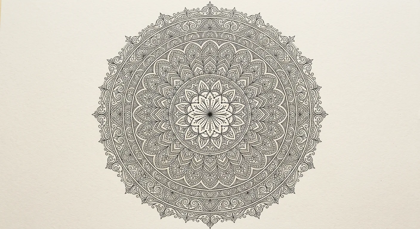 Nano Banana 2: Fine-Line Mandala, sample 2