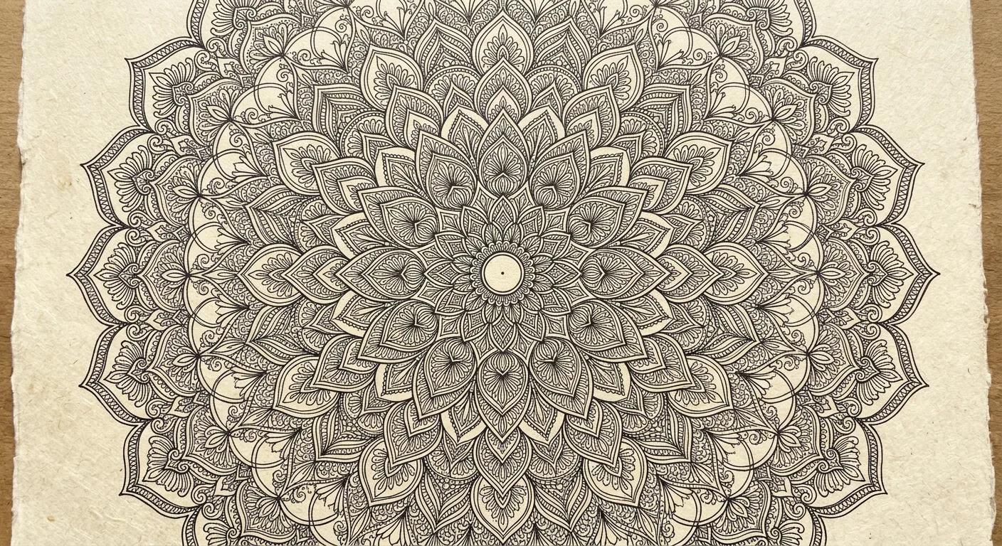 Nano Banana 2: Fine-Line Mandala, sample 3