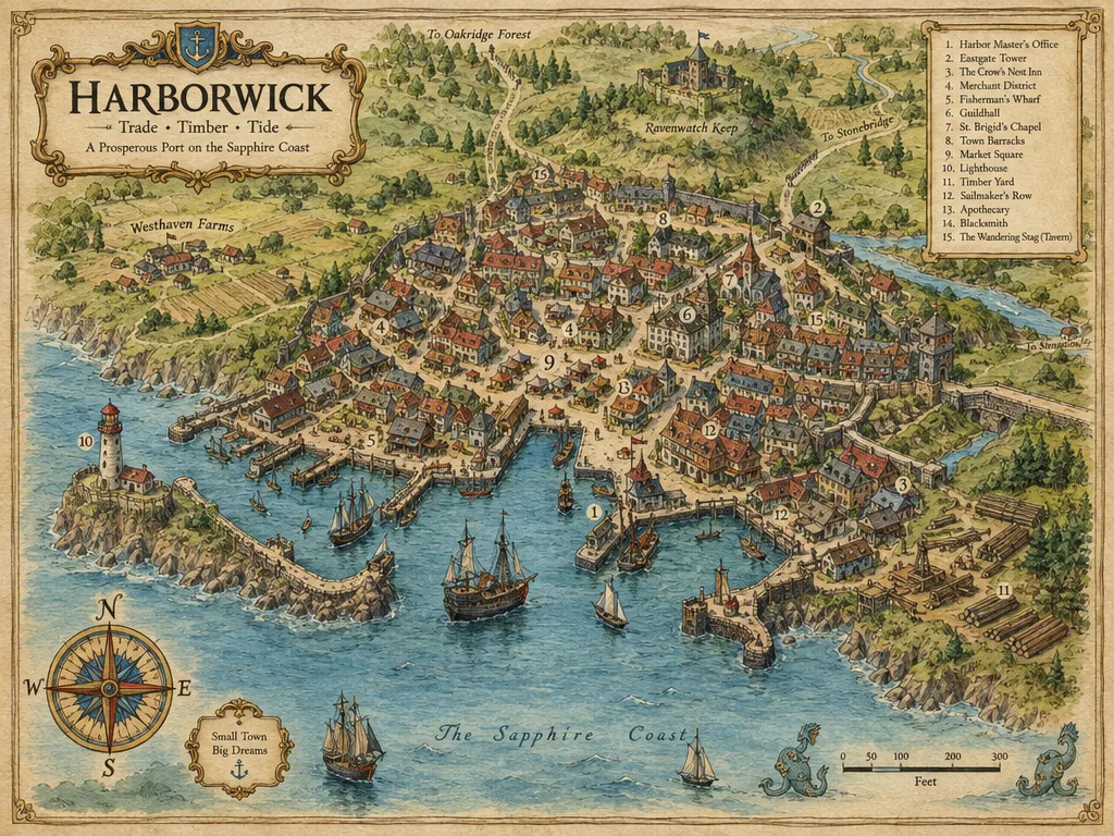 GPT Image 2.5 Flare: Illustrated Map, sample 1