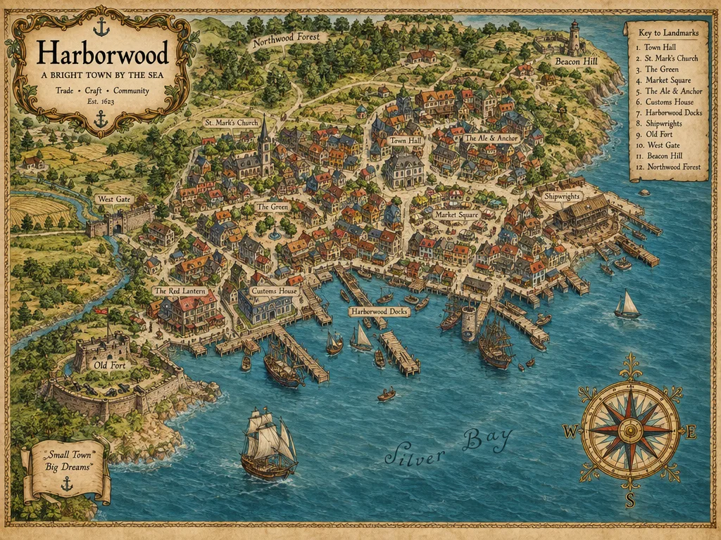 GPT Image 2.5 Flare: Illustrated Map, sample 3