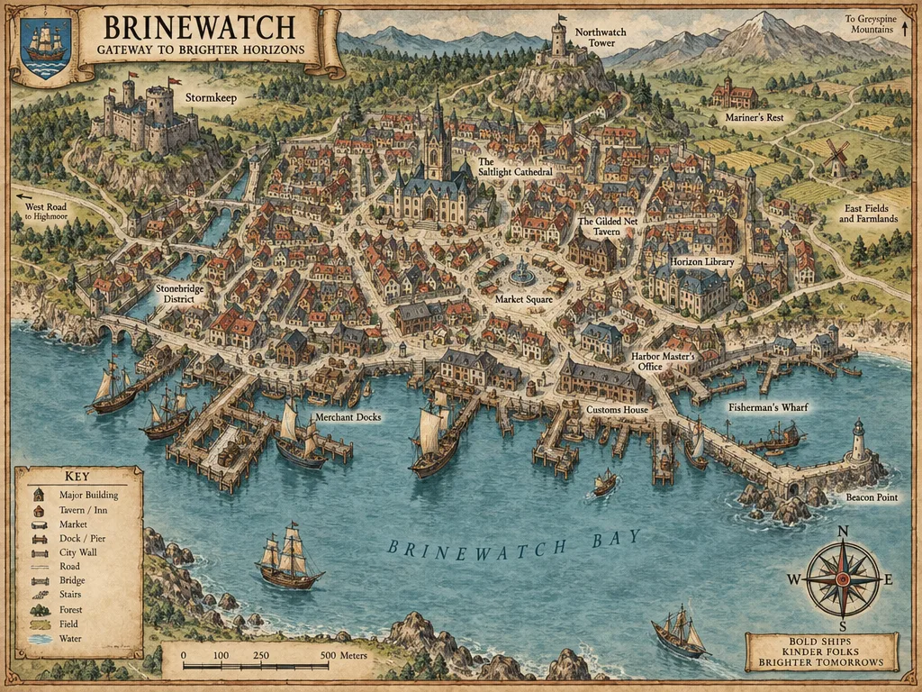 GPT Image 2.5 Sunburst: Illustrated Map, sample 2