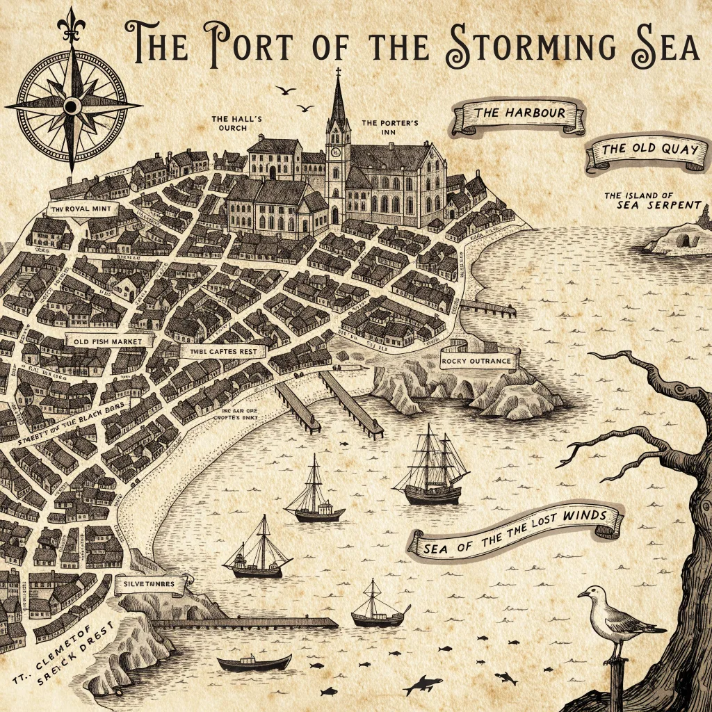 Recraft V4.1: Illustrated Map, sample 1