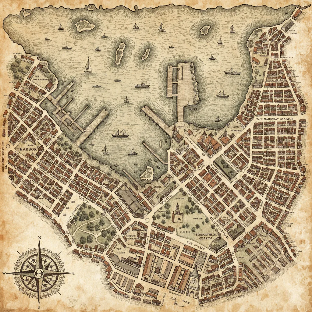 Recraft V4.1: Illustrated Map, sample 2