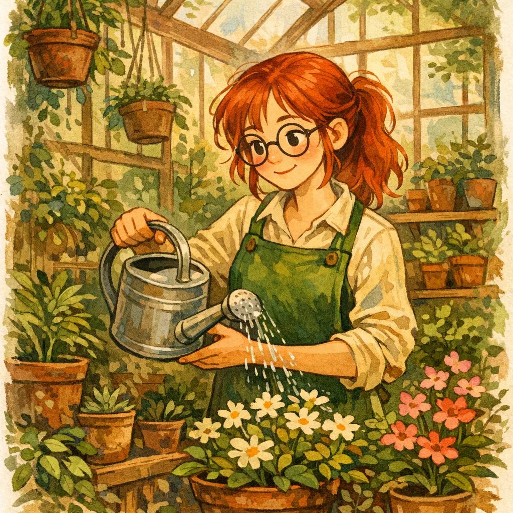 GPT Image 1.5: Character Series: Greenhouse, sample 3